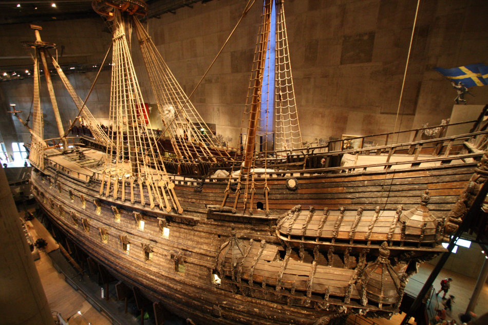 The Vasa warship of Sweden, 15 century.